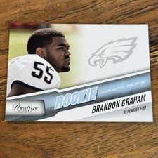 Brandon Graham 2010 Panini Prestige LIGHT BLUE 989/999 Draft Rookie Card RC #211. rookie card picture
