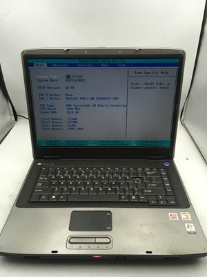 GATEWAY MA3 MX6441 - BOOTS TO BIOS - AMD TURION 64 - 1.5GB RAM - 15'' - READ - BB