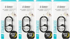 Nite Ize G-Series Dual Chamber Carabiner 2 - Black 4-Pack 