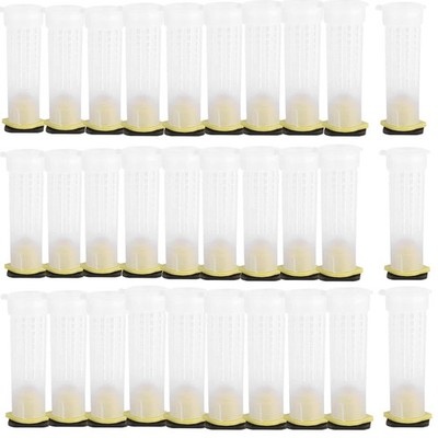 30pcs Queen Bee Roller Cages -Plastic Beekeeping Rearing Cup Kit bee... 