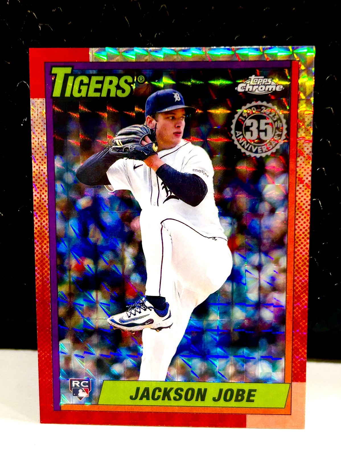 2025 Topps Chrome Update Jackson Jobe Geometric Refractor 1990 Topps Chrome