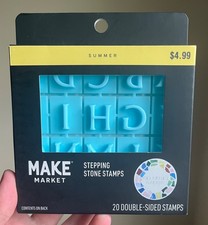 Make Market Stepping Stone Concrete Stamps 20 Double-Sided Stamps 40 Characters