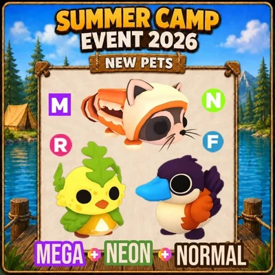 Adopt me Summer Camp Event Update Week 4 - Smores Raccoon / Ruddy Duck / Forest