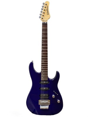 Washburn Electric Guitar Mg-300 Strat Type Blue Leather Soft Case SSH Lock Used