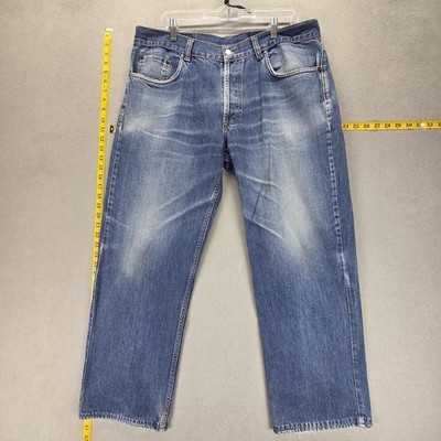 Vintage Levis 501 Jeans Mens Blue Straight Button Fly Made In USA Fits 36x28