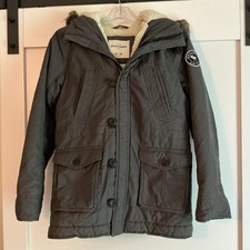 Abercrombie and Fitch Hooded winter Jacket Faux Fur Detachable Hood Youth 13/14