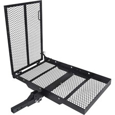 Hitch Cargo Carrier with Ramp Foldable 500 Lbs Capacity Trailer Hitch Mount