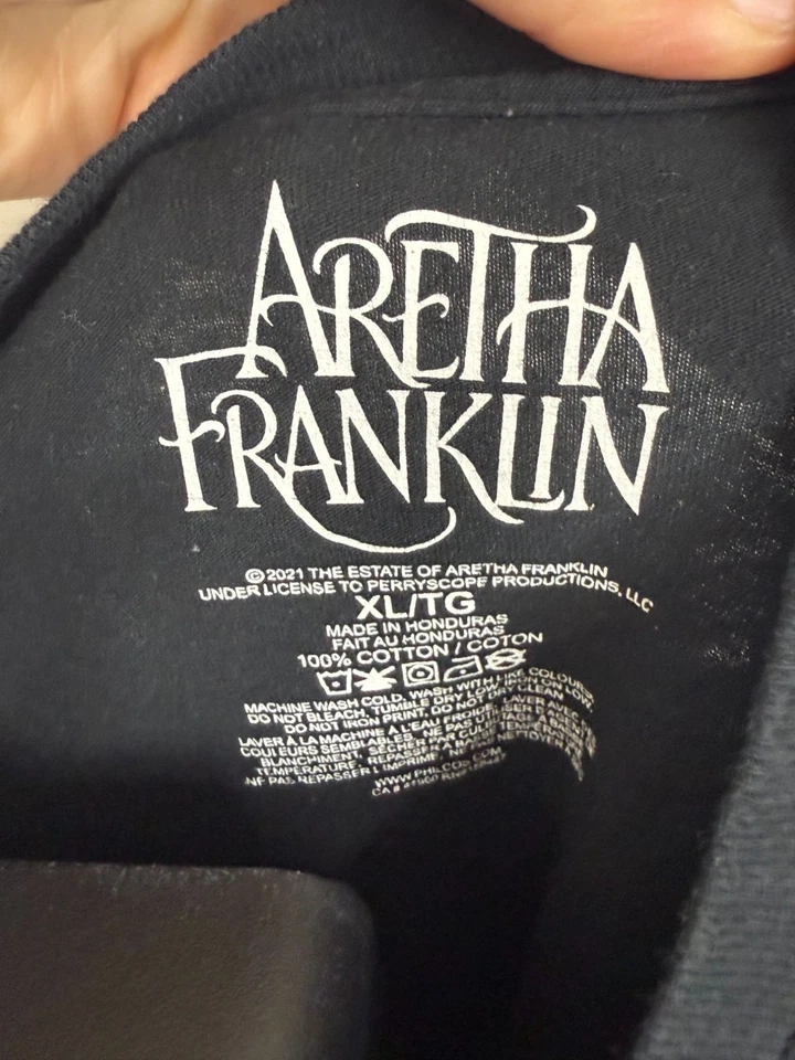 Aretha Franklin shirt XL Rap Style Retro RESPECT - image 3 of 4