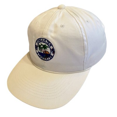 St Maarten Unbranded Snapback Hat Baseball Cap Mens OSFM White Cotton