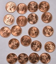 1979 Great Britain 2 New Pence - BU RED 20 Coin Lot 