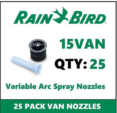 25 Rain Bird 15VAN 15' 0-360° Adjustable Variable Arc Spray Sprinkler Nozzles
