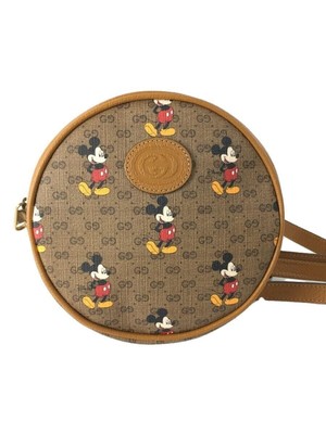 New Gucci x Disney Mickey Mouse GG small round backpack Gucci Disney x Mini GG Supreme Round Backpack Bag Beige main image 4