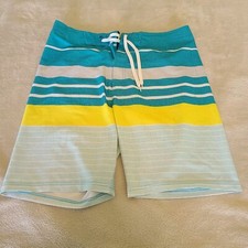 Old Navy California Mens Adult Size 32 Blue White Yellow Swimming Trunks...