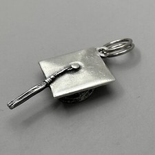 James Avery Graduation Cap Pendant Sterling Silver Mortarboard Hat Long Tassel