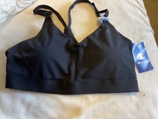 Champion Soft Touch,Light Support Black Fitness Workout Activewear Sports Bra, L