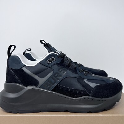 Burberry Sean Check Men's Sneakers Size 42 EU / 9 US Black Burberry Sean Check Men's Sneakers Size 42 EU / 9 US Black