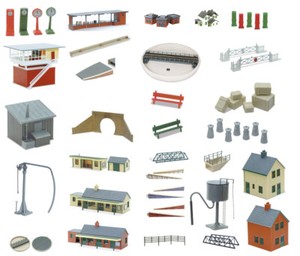 plastic model railway buildings