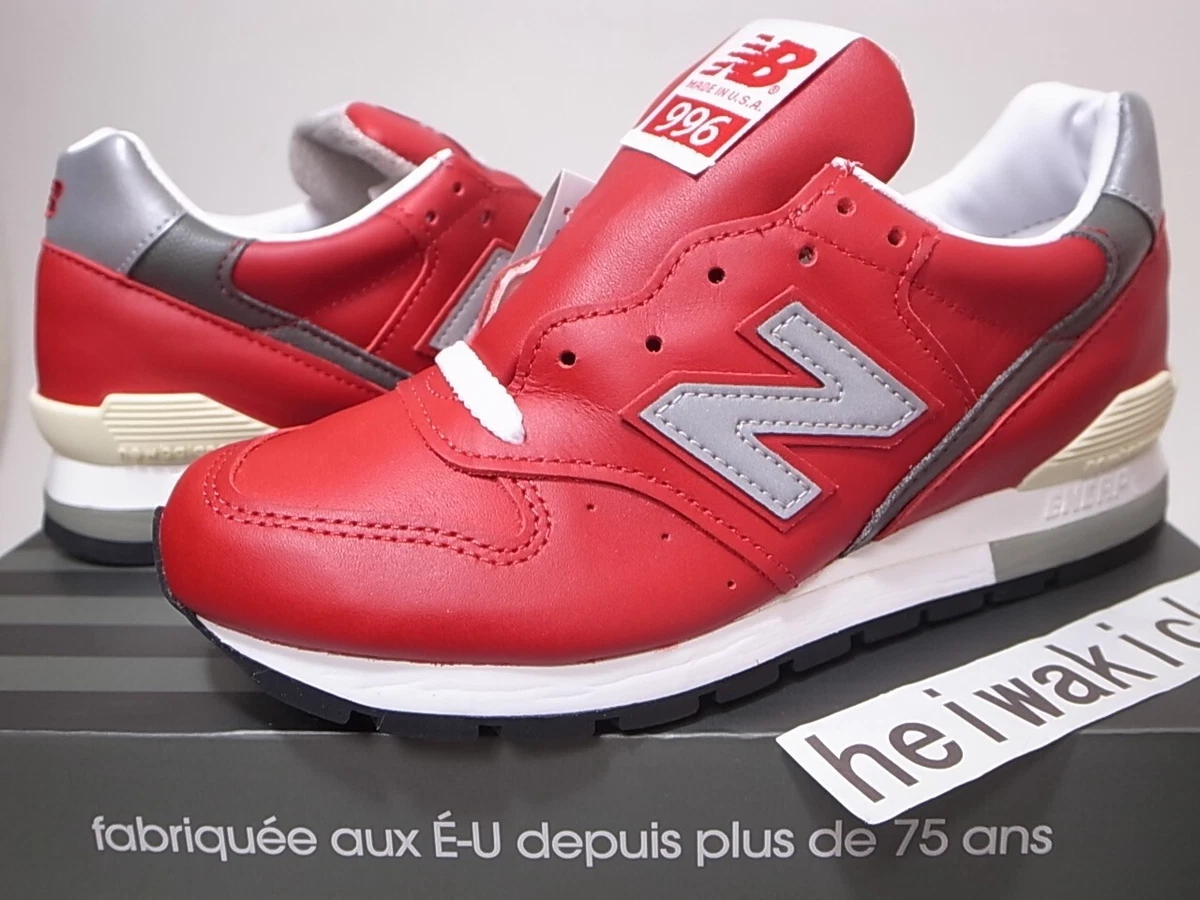 NEW BALANCE M996NCA RED LEATHER MADE IN USA US4.5