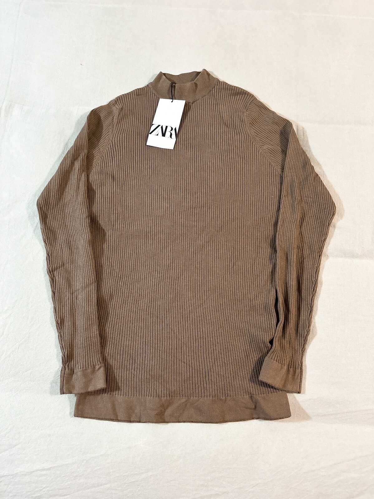 Zara Raglan Crew ZARA MAN Sweater Brown Color crew neck Size Medium Slim Fit Nwt (K) | eBay