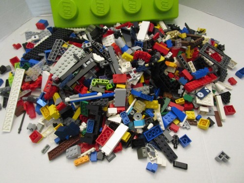 5 lb Pound Bulk Lot of Assorted Loose Genuine LEGO Bricks Random Mix & Lego Tub - Picture 3 of 5