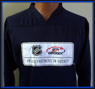 K-1 USA HOCKEY JERSEY PROUD PARTNERS OF NHL YOUTH MEDIUM FREE SHIPPING 