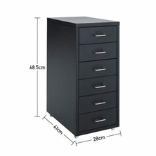 Home Filing Cabinet Cupboard on Castors Storage Under / Beside Desk 3-10 Drawer
