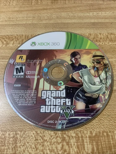 Grand Theft Auto V DISC 2 (Microsoft Xbox 360) DISC ONLY No Tracking Number