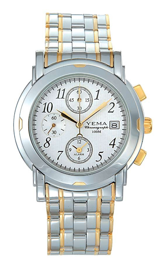 YEMA BY SEIKO YE 961 Men's Two-tone Alarm-Chronograph Cal Watch