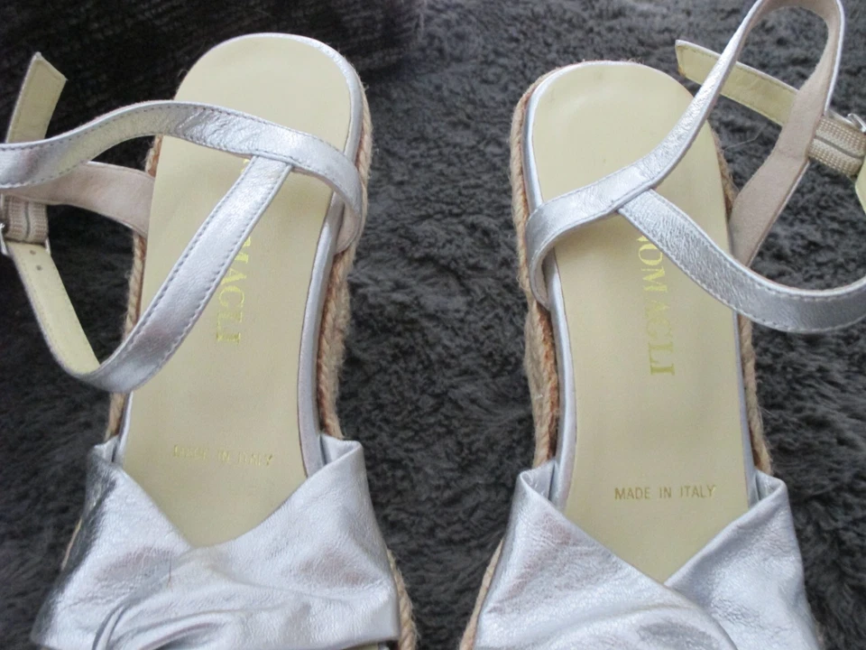 BRUNO MAGLI Серебряный лодыжки ремень клинья сделано в ITLAY - Изображение 4 из 4