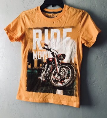 NICE ORIGINAL GEE JAY RIDE MOTO KIDS BOY'S T-SHIRT, 100% COTTON, SIZE M