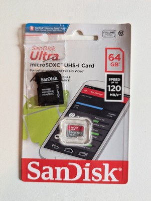 SanDisk Extreme Plus 64 GB, Class 10 (120MB/s) - CompactFlash I Karte - Retail -