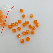 48pcs 6mm Orange AB Glass Rondelle Beads DIY AUS Free Postage