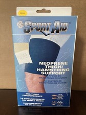 Sport Aid Neoprene Thigh/Hamstring Support Blue Small 18-20" Mid-Thigh Circ. 