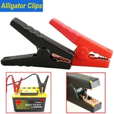 1 Pair Car Battery Booster Alligator Clips Clamps 100amp Charger Jumper Clamps