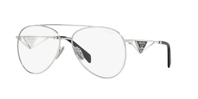 Prada PR 73ZS Silver/Clear Blue Light Filter (1BC-08N) Sunglasses