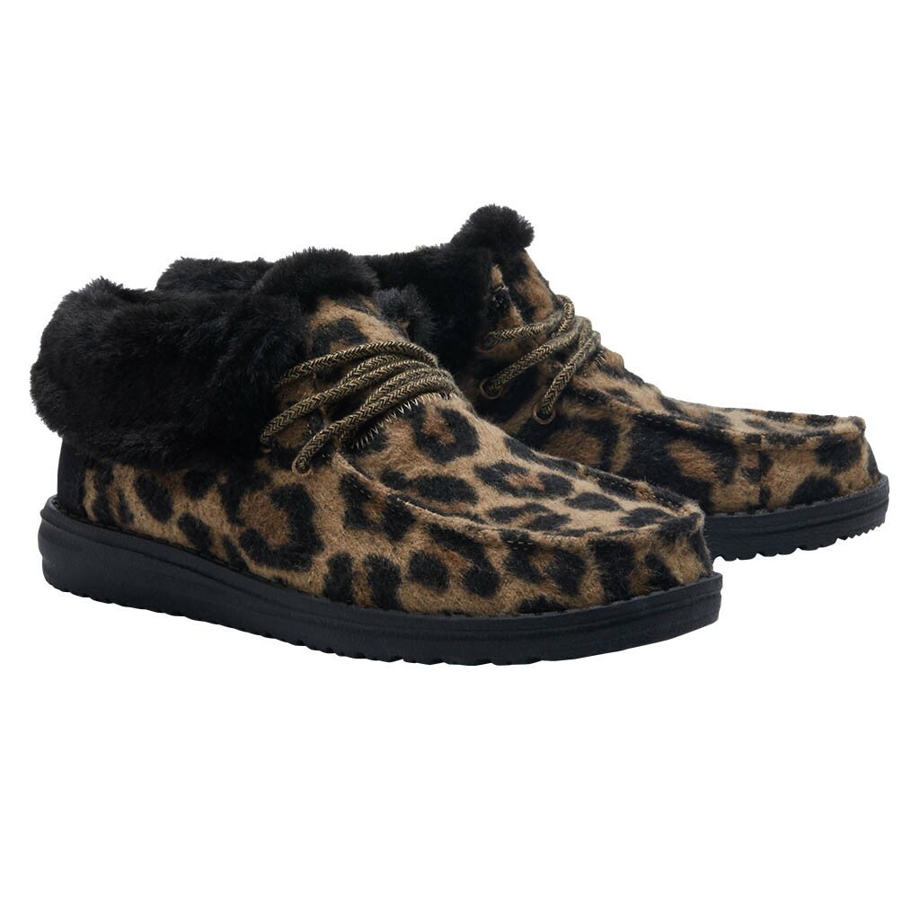 Hey Dude Ladies Britt Leopard Nut Shoes 
