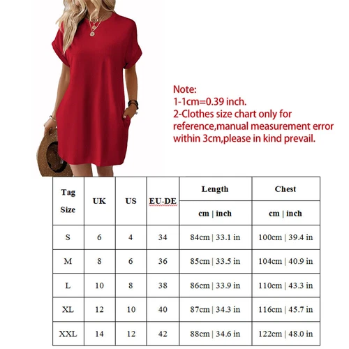 Womens Sundress Short Sleeves Casual Ladies T-shirts Dress Loose Summer Dresses - Bild 3 von 31