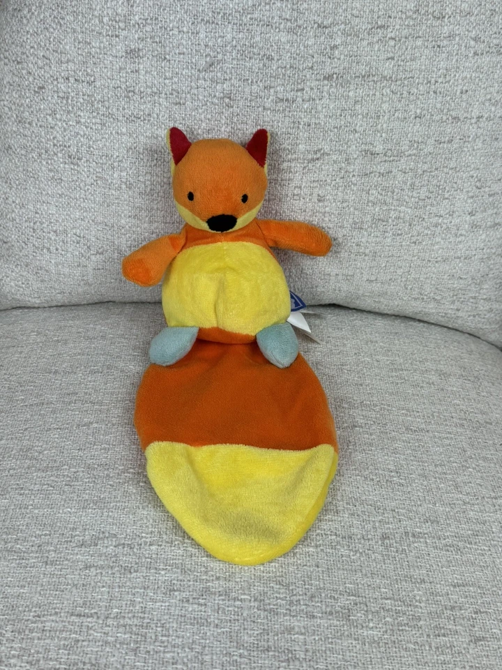 North American Bear Co. Juguete de peluche ardilla sonajero bebé naranja cola larga Lovey Foto 3 de 4