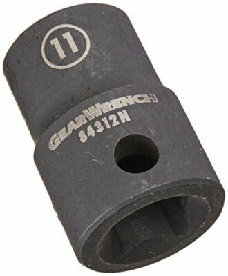 GearWrench Stecknuss 11 Mm – 3/20,3 Cm Antrieb, 6-kant, Schwarz, Aus Chrom-Molybdän-Stahl