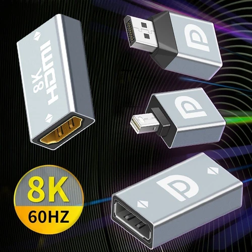 4K Video 8K 60Hz Converter DP 1.4 Adapter HDTV-compatible Mini Display Port