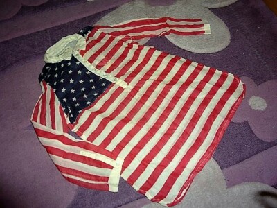 AO American Outfitters Linen Gorgeous Blouse USA Flag Size 140 NEW