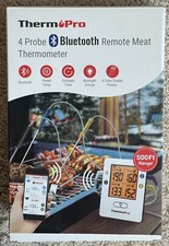 THERMOPRO 4 PROBE BLUETOOTH REMOTE BARBECUE GRILL MEAT THERMOMETER TP-25 NEW