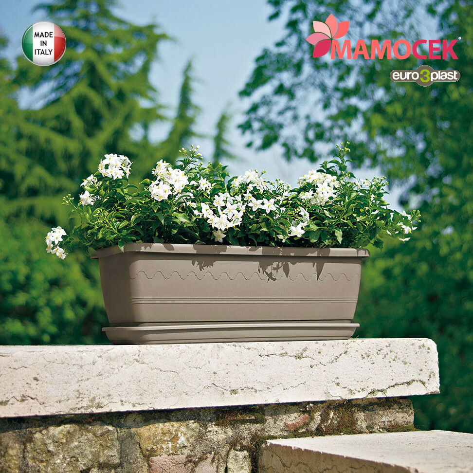 VASO TULIPANO IN SET cm 34,5 x 19 x h 30 Lt. 5 - bianco BAMA