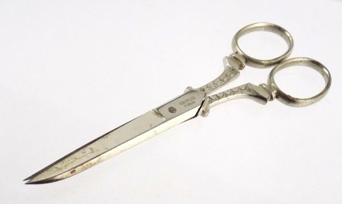 Vintage Robert Klaas Scissors Made in Germany Kissing Cranes 4 5/8