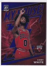 2019-20 Panini Donruss Optic Basketball Coby White My House Blue Prizm