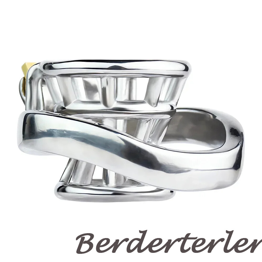 2023 New Male Stainless Steel Negative Lock Cage Smooth Breathable ...