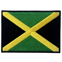 Jamaica Flag Embroidered Emblem Rasta Jamaican Rastafarian National Iron On S... on sale Jamaica Flag Embroidered Emblem Rasta Jamaican Rastafarian National Iron On S... on sale