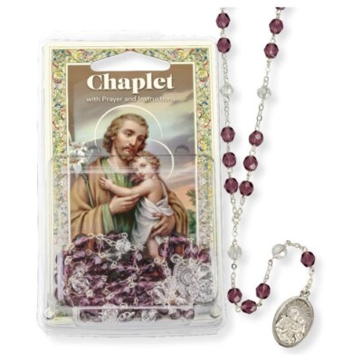 Saint Joseph Chaplet (6 mm faceted glass beads)