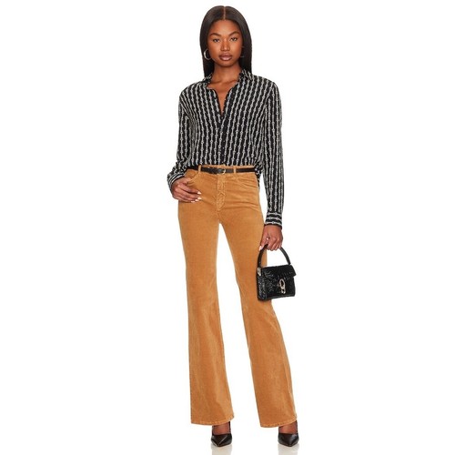 Revolve NILI LOTAN Celestine Shirt Horse Strap Black Ivory Buttondown Top XS - Picture 16 of 19