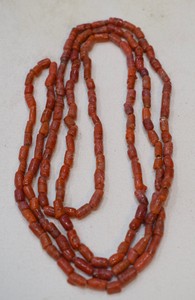 Glass Beads Red Transparent Blossom 8mm Made in India. Pack of 25